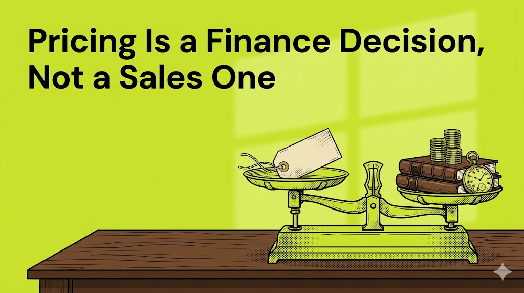 Pricing Is a Finance Decision, Not a Sales One